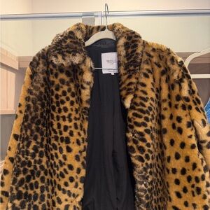 Zara Brown and Black Teddy Jacket